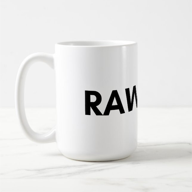 obearbetad kaffemugg (Vänster)
