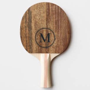 Obearbetad monogram i cederträ pingisracket