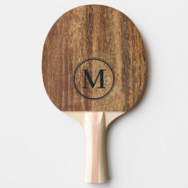 Obearbetad monogram i cederträ pingisracket