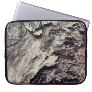 Obearbetad träbark av naturträ struktur laptop fodral
