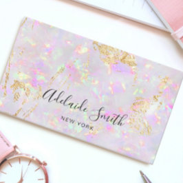 Obearbetat affärskort av pastellopalmineral visitkort