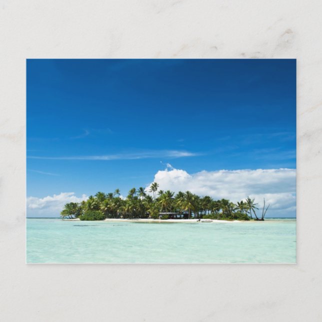 Obebodd ö på pacifistiska vykort (Framsida)