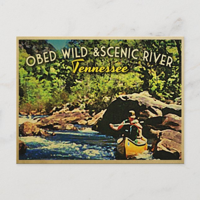 Obed Vild Scenia River Tennessee Vykort (Framsida)