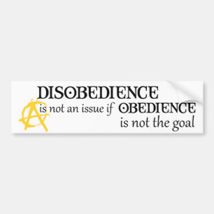 Obedience är inte målet bildekal