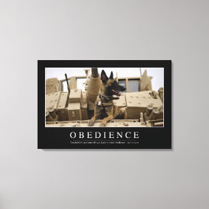 Obedience: Inspirera citationstecken 2 Canvastryck