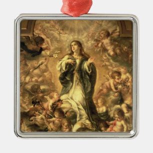 Obefläckad befruktning, 1670-1672 julgransprydnad metall