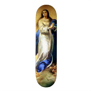 Obefläckad befruktning av jungfruliga Mary - Old School Skateboard Bräda 18 Cm