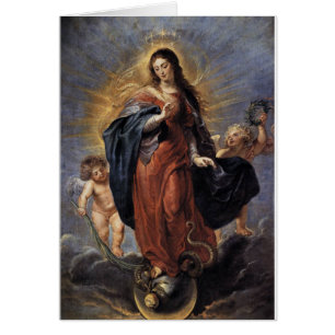 Obefläckad befruktning - Peter Paul Rubens Hälsningskort