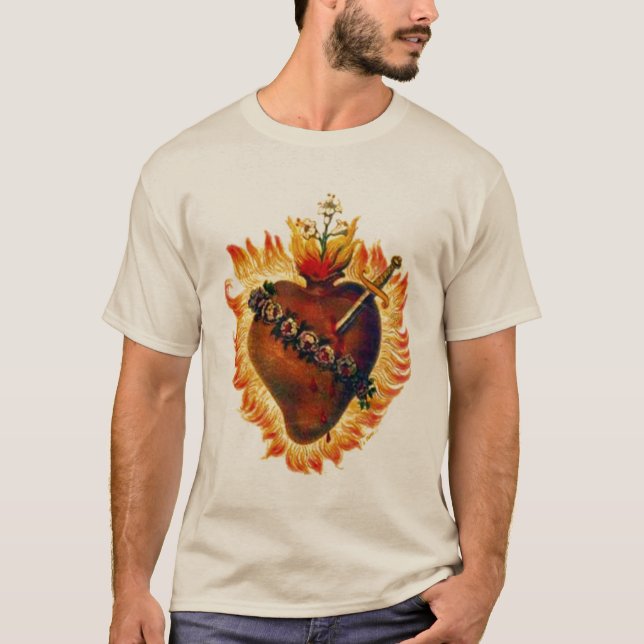 Obefläckad hjärta av den Mary skjortan Tee Shirt (Framsida)