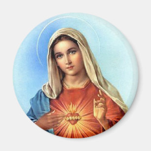 Obefläckad hjärta Mary Magnet