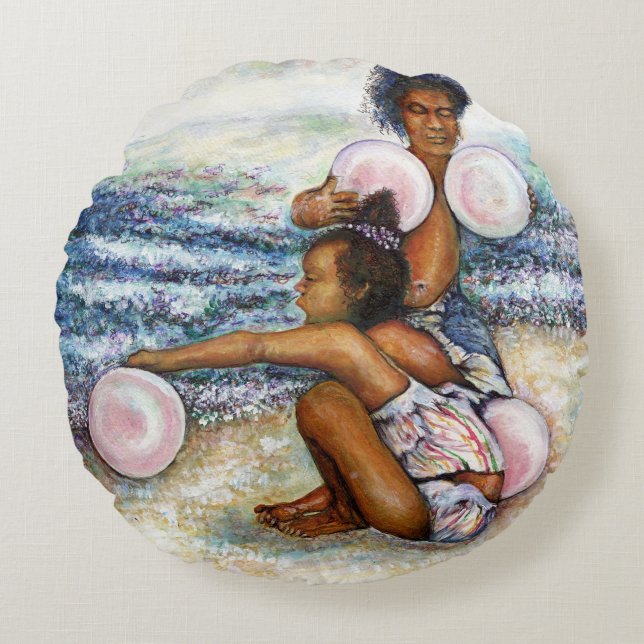 Obefläckad med att erövra det omöjliga rund kudde (Framsidan)