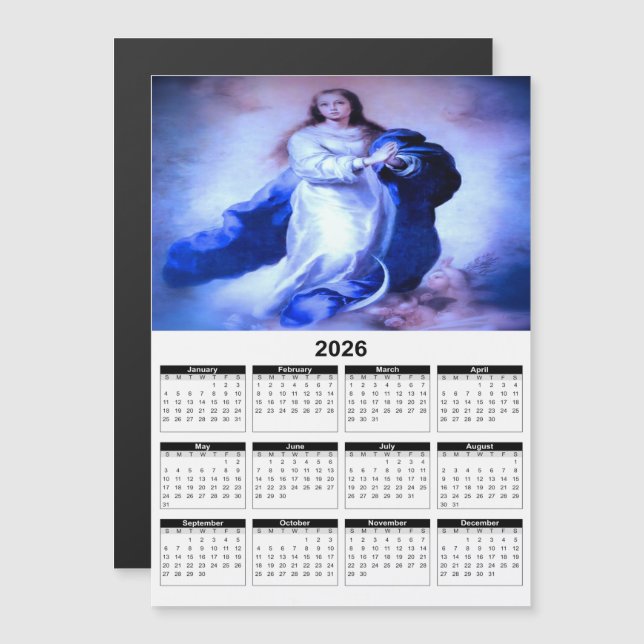 Obefläckade Avlelsens Blå 2026 Kalender (Fram/baksida)