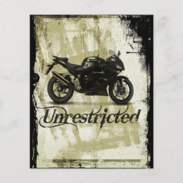 OBEGRÄNSAD GRUNGE MOTORCYCLE MOTORBIKE GANG MOTT FLYGBLAD