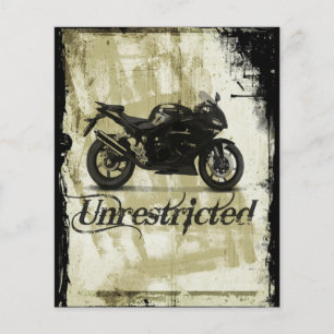 OBEGRÄNSAD GRUNGE MOTORCYCLE MOTORBIKE GANG MOTT FLYGBLAD