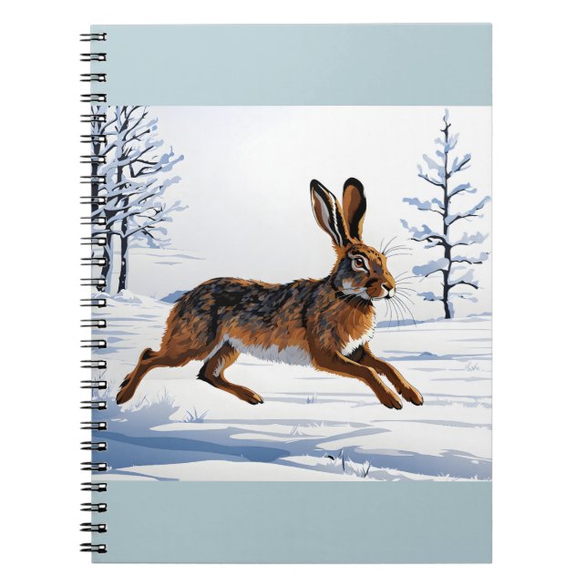 Obegränsad hare-frihet i Snö Anteckningsbok (Framsidan)