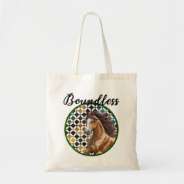 Obegränsad hästtotebag – Alhambra Geometrisk Konst Tygkasse