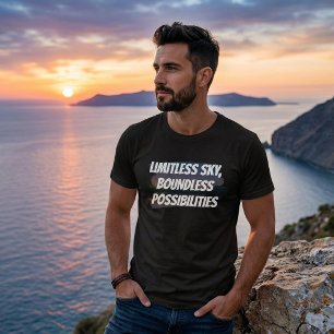 Obegränsad himmel – gränslösa möjligheter Motivati T Shirt
