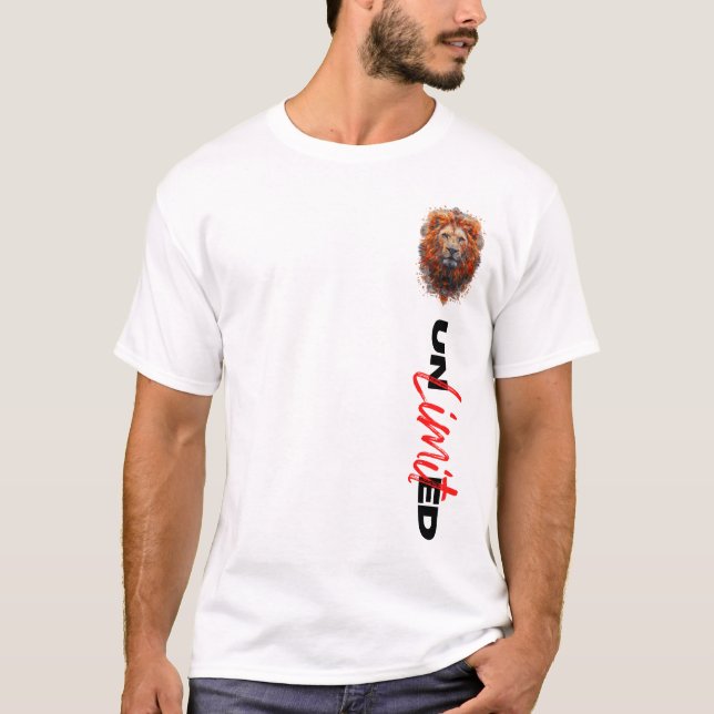 Obegränsad Lejon reguljär T-Shirt (Framsida)