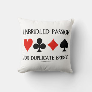 Obegränsad passion för duplicerat Bridge Card Kost Kudde