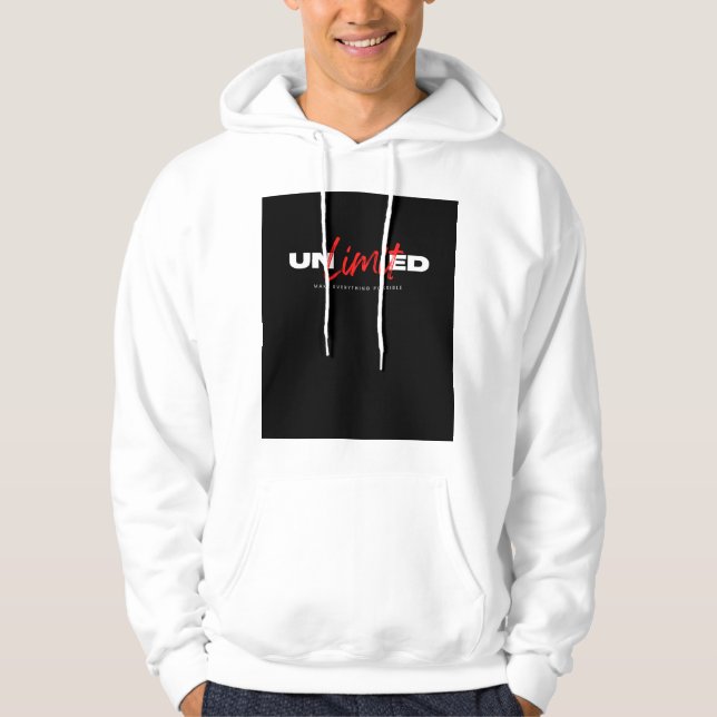 obegränsad t-shirt hoodie (Framsida)