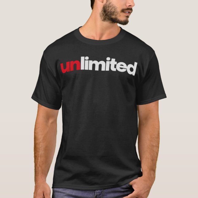 Obegränsad T-Shirt med Typografi (Framsida)