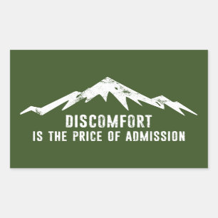 Obehag är Prisa för inträde Rektangulärt Klistermärke