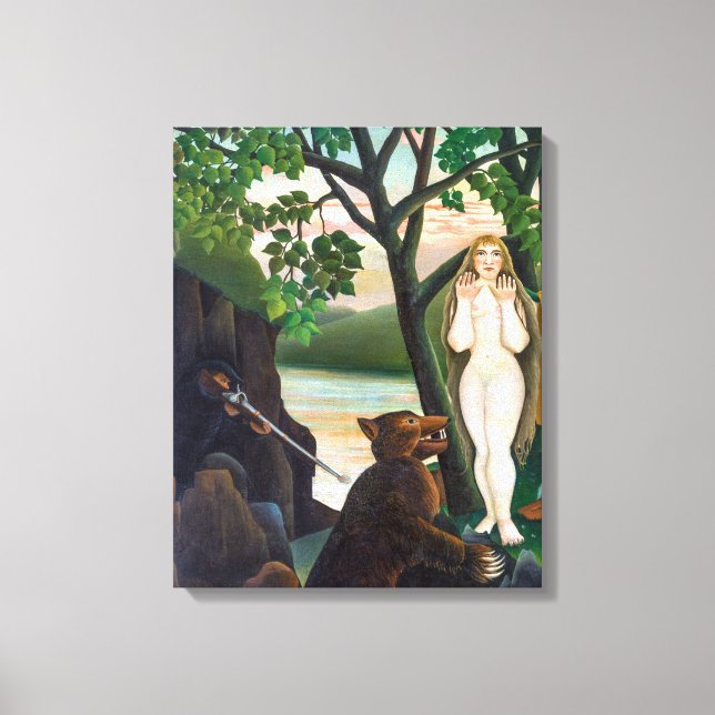 Obehaglig överraskning | Henri Rousseau | Canvastryck (Framsida)