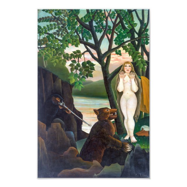 Obehaglig överraskning | Henri Rousseau | Fototryck (Framsidan)