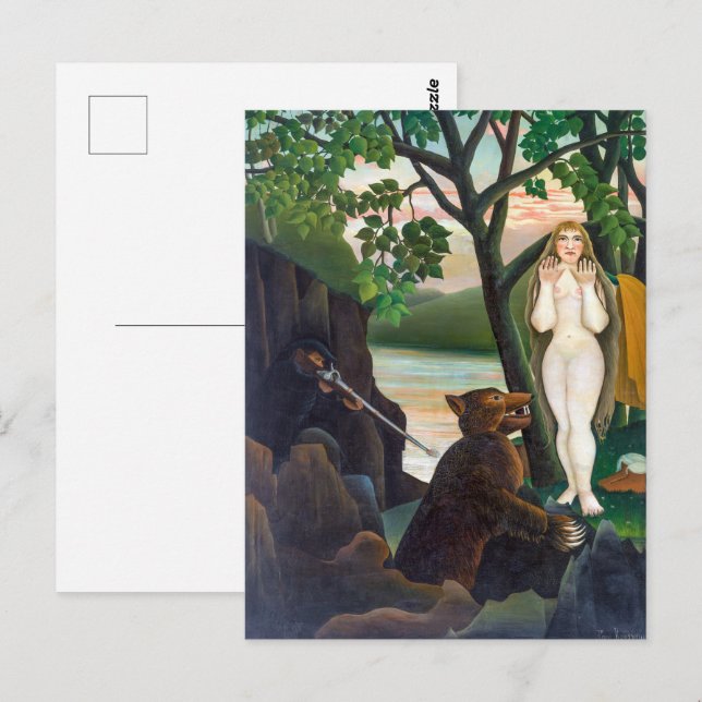 Obehaglig överraskning | Henri Rousseau | Vykort (Fram/baksida)