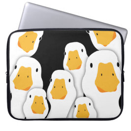Obehaglig övervakning: Gäss som övervakas från rym Laptop Fodral