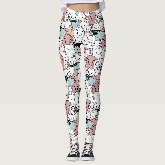 Obehagliga monster Leggings (Framsida)
