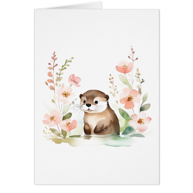 Obehagligt brev med blomsterTillfällen Hälsningskort (Framsidan)