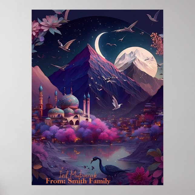 Obehagligt Imaginary Nght View of A Mosque-FullMoo Poster (Framsidan)