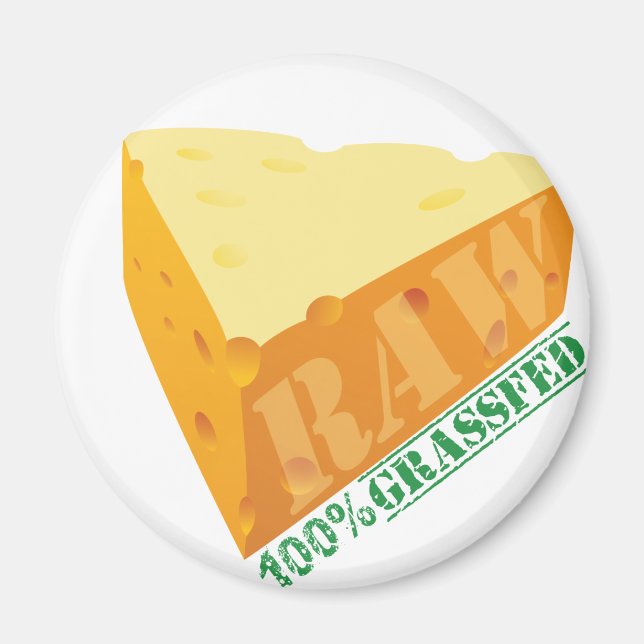 Obehandlad Cheese Organic Planet Magnets Magnet (Framsidan)