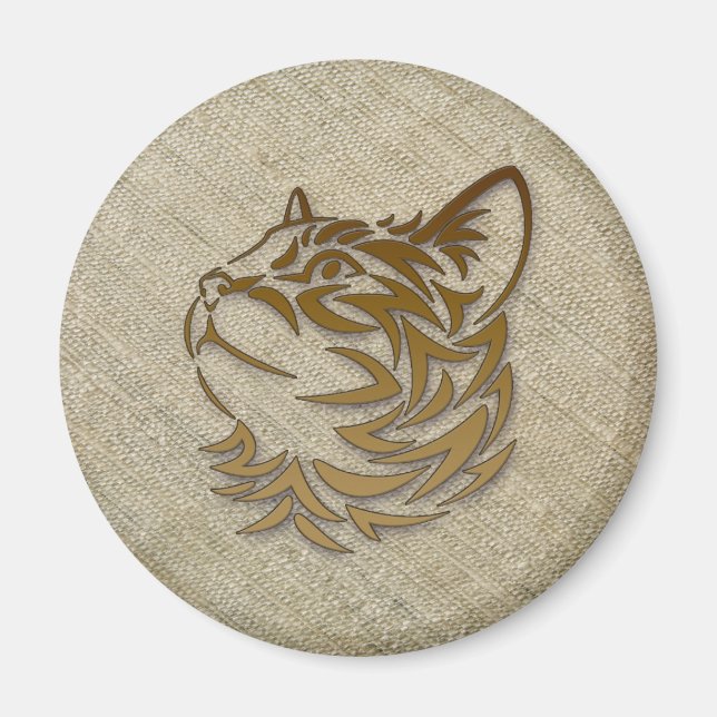 Obehandlad silke för kattunge magnet (Framsidan)