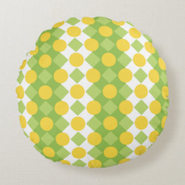 Obehärskade Shapes Mönster Rund Kudde