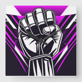 OBEHÖRIG FIST-Tecknad Fyrkantig Klocka