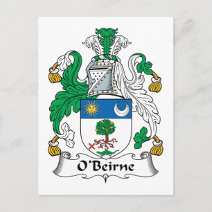 O'Beirne Family Crest Vykort