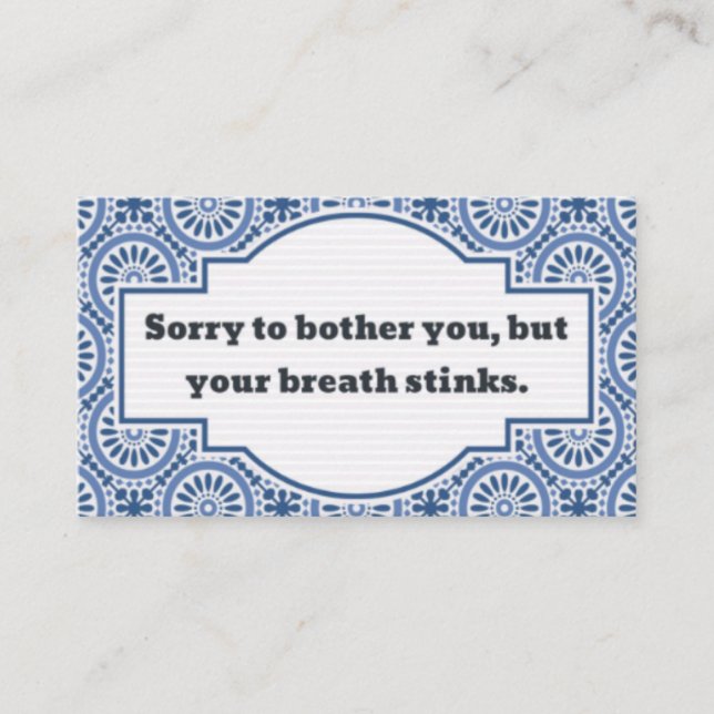 Obekväm konversation, häftig utandning (Framsida)