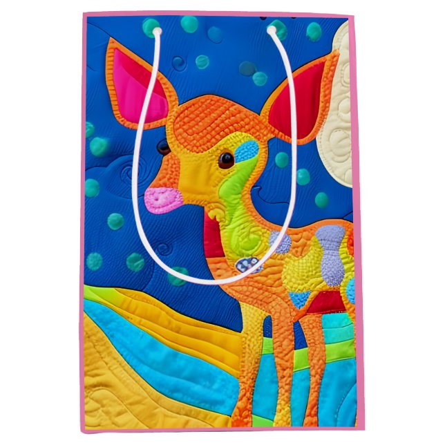 Obekväm liten Baby-Hjort - Quilt-like-design (Framsidan)