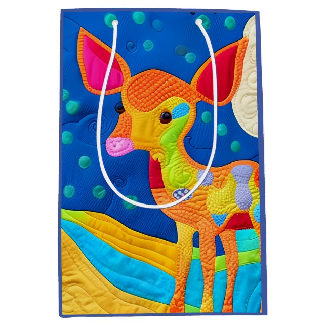 Obekväm liten Baby-Hjort - Quilt-like-design (Framsidan)