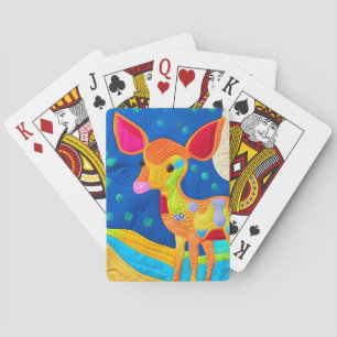 Obekväm liten Baby-Hjort - Quilt-like-design Casinokort