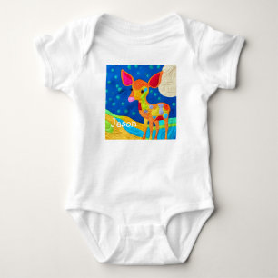 Obekväm liten Baby-Hjort - Quilt-like-design T Shirt
