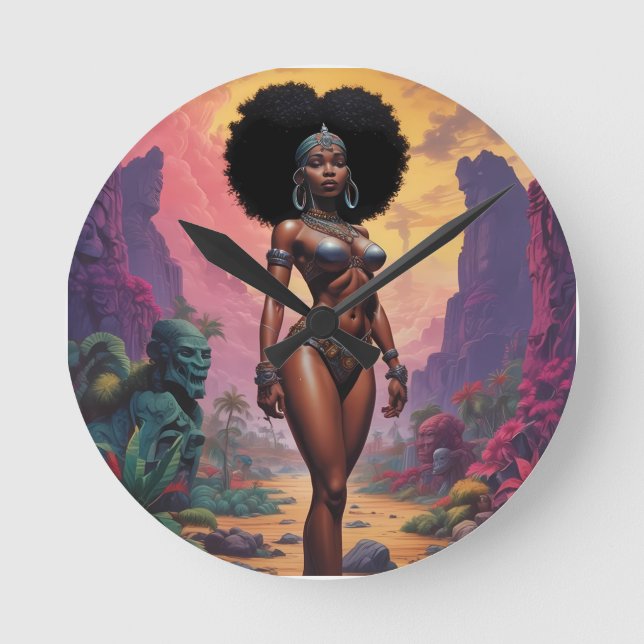 Obelastad av vad som har varit - Ken Gage Art Rund Klocka (Framsida)