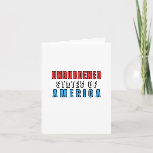 Obelastat Stater av Amerikanska texten Kort (Framsida)