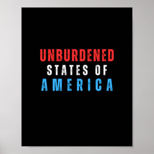 Obelastat Stater av Amerikanska texten Poster