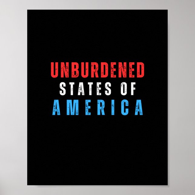 Obelastat Stater av Amerikanska texten Poster (Framsidan)