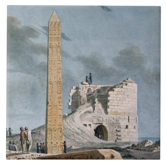 Obelisk av Cleopatra (w/c på papper) Kakelplatta (Framsidan)