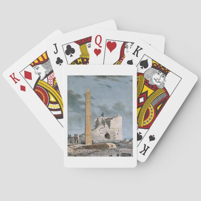 Obelisk av Cleopatra (w/c på papper) Spel Kort (Baksidan)