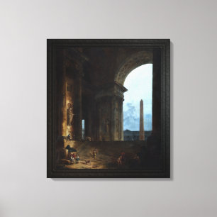 Obelisk av Hubert Robert Canvastryck